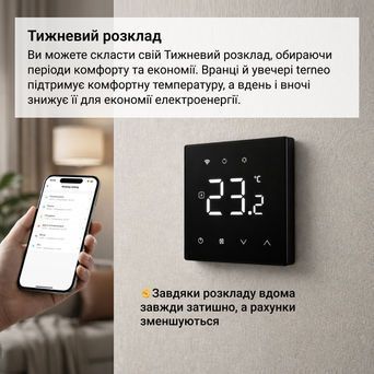 Terneo NX терморегулятор Smart Wi-FI Tuya 4820120221202 фото